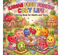 Kawaii Fruit Friends Cozy Life Coloring Book for Adults and Teens