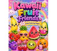 Kawaii Fruit Friends: Cute fruits colouring book