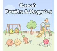 Kawaii Fruits & Veggies: Super Cute Coloring Book