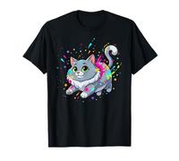 Kawaii Galaxy Cat Rainbow Splash Magic Pastel Maglietta