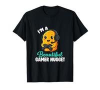 Kawaii Gamer Chicken Nugget Cute Gaming Food Lover Graphic Maglietta