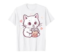 Kawaii Gatto Boba Giapponese Carino estetica Anime Ragazze Adolescenti Maglietta