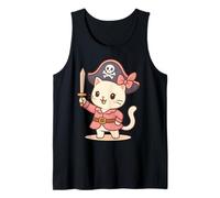 Kawaii Gatto Pirata Principessa Carino Hallooween Costume Bambini Ragazza Canotta