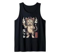 Kawaii Gatto Tre Occhi Giapponese Demone Anime Creatura Canotta