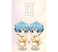 Kawaii Gemini with Chibi Boys: Lined Notebook | Cute Astrology Gift | Gemini Zodiac Journal for Writing and Drawing