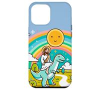 Kawaii Gesù Cavalcando T-Rex Dinosauro Meme Carino Dino Believer Custodia per iPhone 12 Pro Max