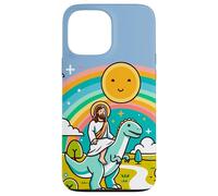 Kawaii Gesù Cavalcando T-Rex Dinosauro Meme Carino Dino Believer Custodia per iPhone 13 Pro Max