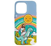 Kawaii Gesù Cavalcando T-Rex Dinosauro Meme Carino Dino Believer Custodia per iPhone 14 Pro Max