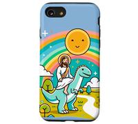 Kawaii Gesù Cavalcando T-Rex Dinosauro Meme Carino Dino Believer Custodia per iPhone SE (2020) / 7/8