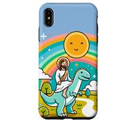 Kawaii Gesù Cavalcando T-Rex Dinosauro Meme Carino Dino Believer Custodia per iPhone XS Max