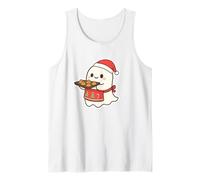 Kawaii Ghost Chef Cappello di Babbo Natale Vacanze Cottura Canotta