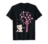 Kawaii giapponese Cherry Blossom Anime Cats Sakura Cat Proprietario Maglietta