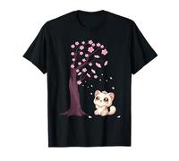 Kawaii giapponese Cherry Blossom Anime Cats Sakura Cat Proprietario Maglietta