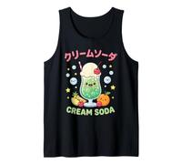 Kawaii Giapponese Crema Soda Melone Soda Retro Cafe Estetica Canotta