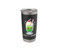 Kawaii giapponese melone soda galleggiante carino retrò caffè dessert arte Bicchiere termico in acciaio inox doppia parete