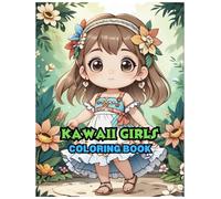Kawaii girls bold and easy koloring book: Sweet Treats for Kids and Busy Adult womens