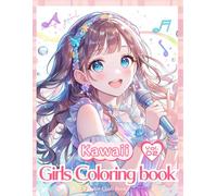Kawaii Girls Coloring book Vol.2: Cute Anime Coloring Book for Adult and Kids