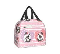 Kawaii Guinea Pig Lunch Box Isolato Lunch Box Impermeabile Borsa Pranzo Riutilizzabile Tote con Tasca Frontale per Scuola Ufficio Picnic