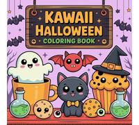 Kawaii Halloween Coloring Book:: Cute Spooky Coloring Pages for Kids, Teens, and Adults | 50 Adorable Pumpkins, Ghosts, Witches, Bats, Cats & Candy Designs