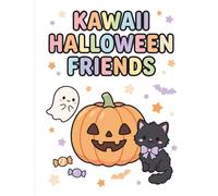 Kawaii Halloween Friends: A Bold & Easy Coloring Book for Kids: 30 Adorable Spooky-Cute Pumpkins, Ghosts, Bats & Black Cats - Big Easy Lines for Ages 3-9