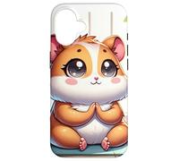 Kawaii Hamster Yogi: Adorable Art of Meditation Custodia per iPhone 16