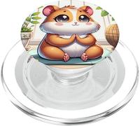 Kawaii Hamster Yogi: Adorable Art of Meditation PopSockets PopGrip per MagSafe