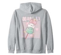 Kawaii Hanami Dango Mochi Japanese Food Oishii Felpa con Cappuccio