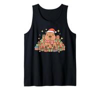 Kawaii Happy Holiday Capybara in Cozy Christmas Style Canotta