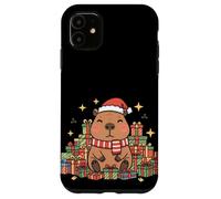 Kawaii Happy Holiday Capybara in Cozy Christmas Style Custodia per iPhone 11