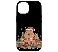 Kawaii Happy Holiday Capybara in Cozy Christmas Style Custodia per iPhone 14
