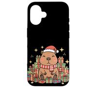 Kawaii Happy Holiday Capybara in Cozy Christmas Style Custodia per iPhone 16