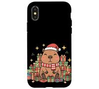 Kawaii Happy Holiday Capybara in Cozy Christmas Style Custodia per iPhone X/XS