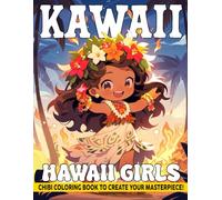Kawaii Hawaii Girls - Chibi Coloring Book: Cute Coloring Pages Featuring Hawaiian Style Character Illustrations for All Ages for Stress Relief and Joy