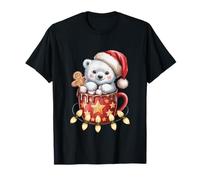 Kawaii Holiday Bear Tee per Gli Amanti dell'Inverno e della Cioccolata Calda Maglietta
