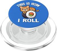 Kawaii How I Roll Sushi Orange Tabby Cat Lover PopSockets PopGrip per MagSafe