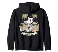 Kawaii Ippopotamo Scheletro Amante delle Piante - Custode del Giardino Felpa con Cappuccio