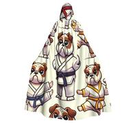 Kawaii-Judo-Bulldogs Adulto Strega Cappuccio Mantello Costume Halloween Con Cappuccio Mantello