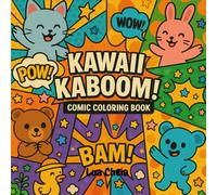 Kawaii Kaboom! Comic Coloring Book: Fun and Cute Comic Style Coloring Pages