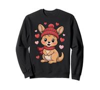 Kawaii Kangaroo San Valentino Cuori Sciarpa Invernale Felpa