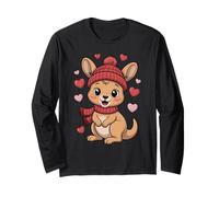 Kawaii Kangaroo San Valentino Cuori Sciarpa Invernale Maglia a Manica