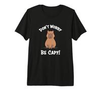 Kawaii Kids Boys Don't Worry Be Capy Meme Lover Capybara Maglietta Premium