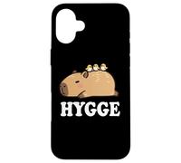 Kawaii Kids Sleep Hygge Boys Girls Capybara Pajama Shirt Custodia per iPhone 16 Plus