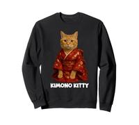 Kawaii Kimono Gatto Giapponese Carino Floreale Stile Anime Felpa