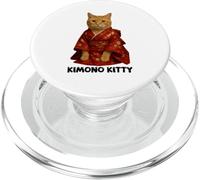 Kawaii Kimono Gatto Giapponese Carino Floreale Stile Anime PopSockets PopGrip per MagSafe