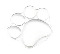 Kawaii Kitten Claw Mouse Pad - 4 Inch Transparent Silicone Cloud Support for Typing, Anti-Slip Stress Relieving Game Wrist Support Pad, Aesthetic Pastel Office Accessory for Laptop Computer Work