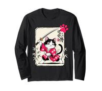 Kawaii Kitten Samurai Cat - Gatto Chibi Maglia a Manica