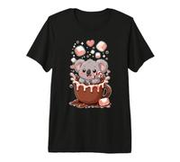 Kawaii Koala Cioccolata Calda Marshmallow Cioccolata Maglietta Premium