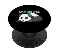 Kawaii Kpop Panda Kpop E Chill Music Mood PopSockets PopGrip Adesivo