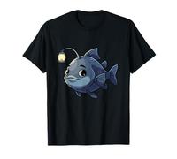 Kawaii Lanterna Pesce Deep Ocean Kids Style Maglietta