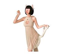 Kawaii Lingerie Set di costumi da gatto selvatico Fascia for capelli Gioco di ruolo Cosplay Pigiama uniforme for gatti Vestito da cameriera dolce sexy giapponese